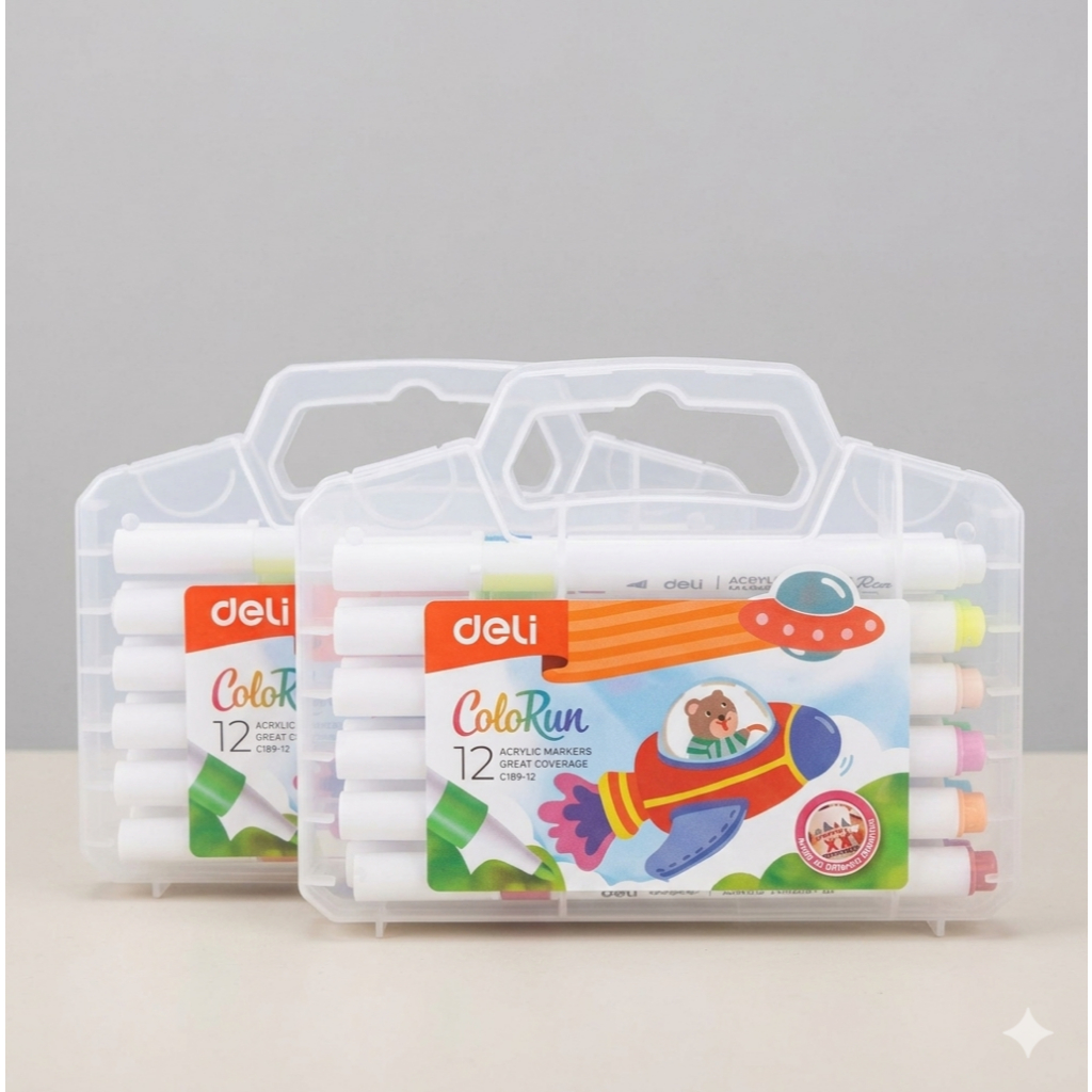 Deli ColoRun Acrylic Marker 12 สี Deli Acrylic Marker