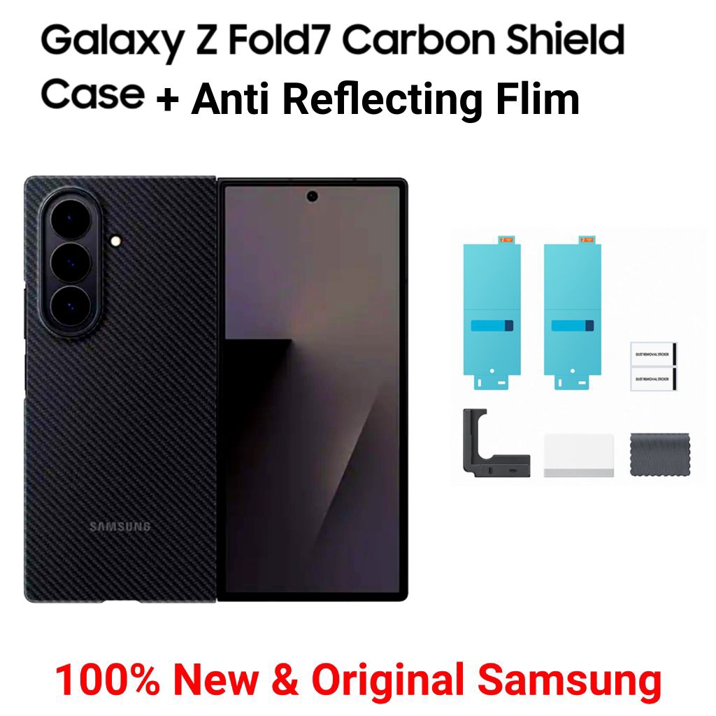 Original Samsung Galaxy Z Fold 7 Casing Original Case Carbon Shield Casing Slim Cover Anti-Scratch R