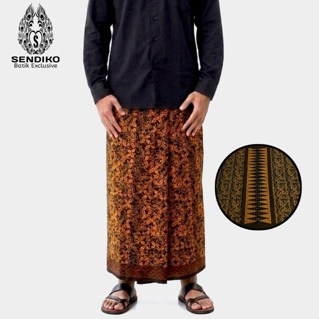 KATUN Fine Cotton Flower Motif Stamped Batik Sarong