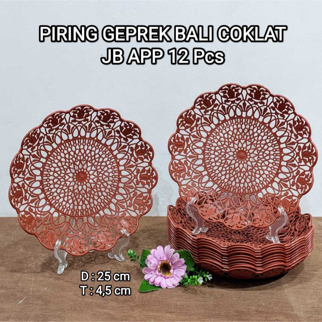 JUMBO BROWN BALI GEPREK PLATE JB APP ขนาด 25CM (9 IN)