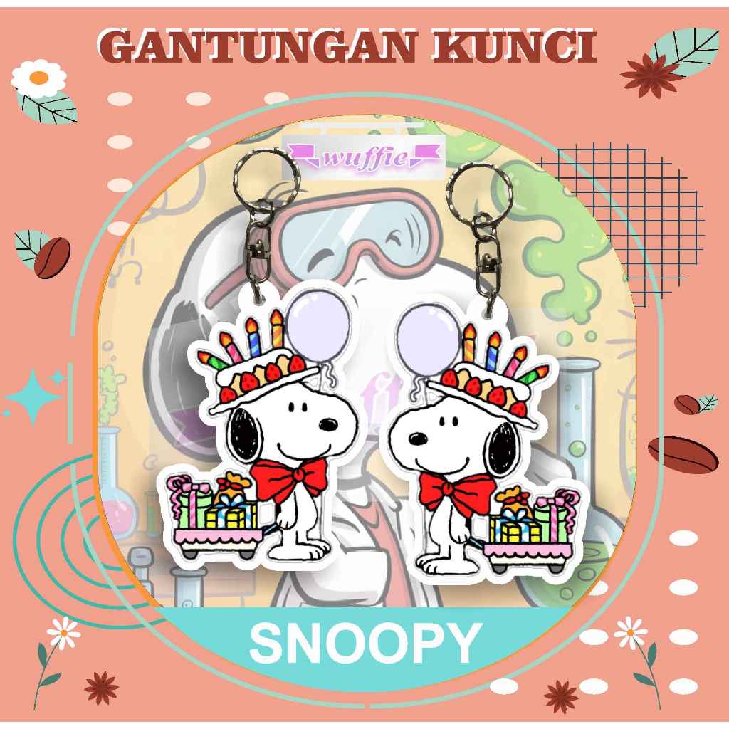 GANTUNGAN [NOT PO] พวงกุญแจอะคริลิค Snoopy / พวงกุญแจอะคริลิค Snoopy