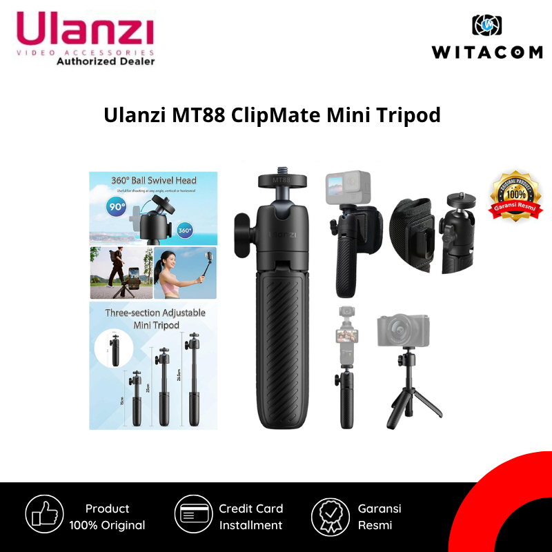 Ulanzi MT88 ClipMate ขาตั้งกล้องขนาดเล็กสําหรับกล้อง สมาร์ทโฟน GoPro Action Cam - ของแท้