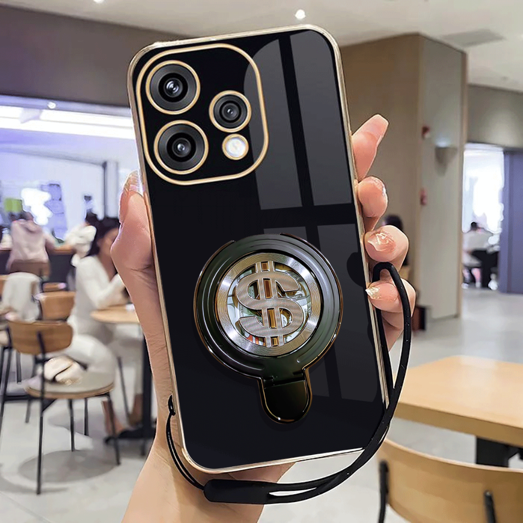 ล่าสุด oppo Reno 15 5G Case Softcase Stand Holder Ring Dollar Luxury Plating