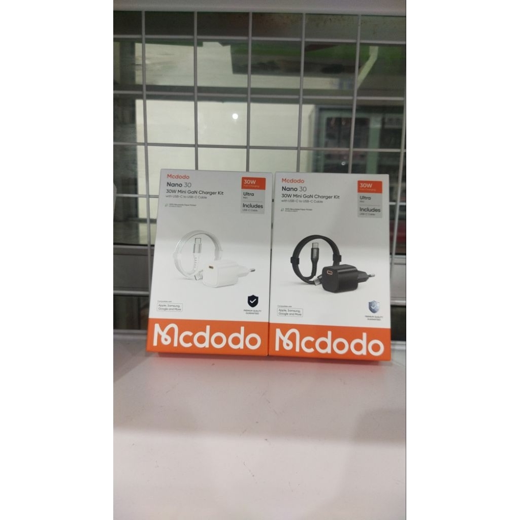 Mcdodo ชุดสายชาร์จอะแดปเตอร์ type C to type C CH-0082/CH-0083 ไนลอน 30W
