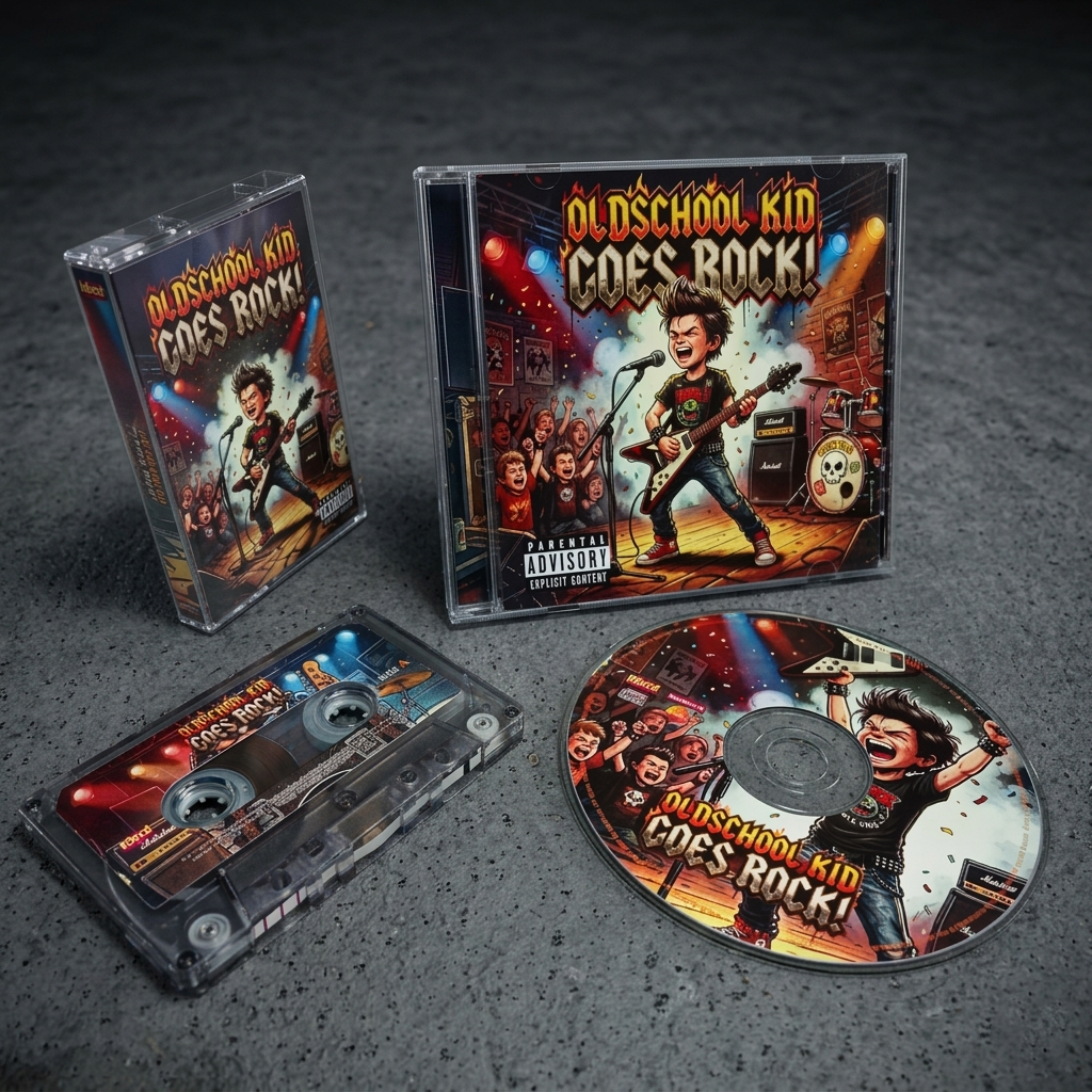 CD & Cassette Tape - Oldschool Kid Goes Rock!