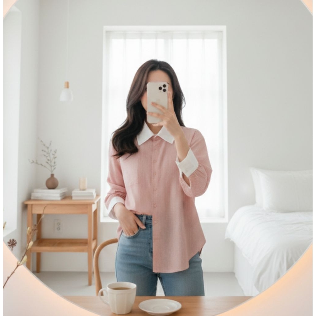 KATUN KEMEJA LALITA STRIPE COTTON SHIRT