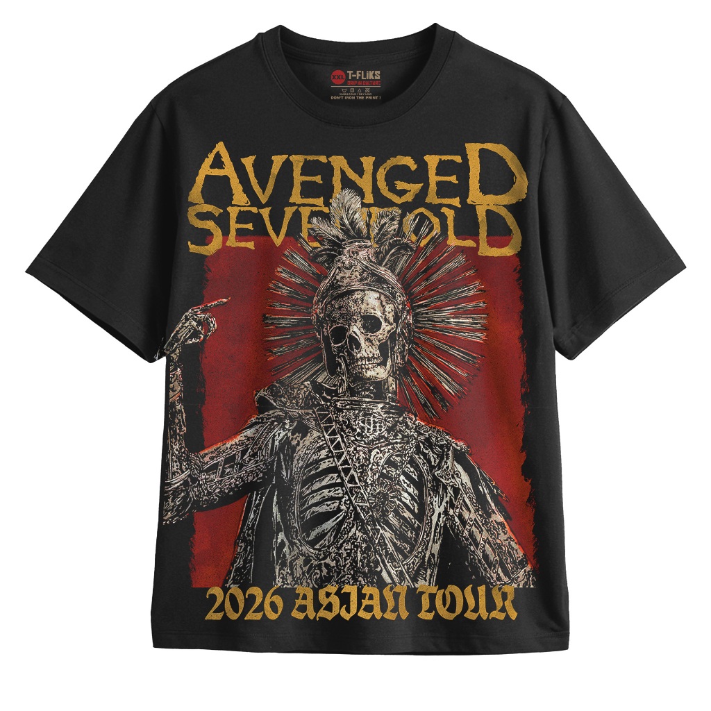 AVENGED SEVENFOLD 2026 TOUR BAND TSHIRT OVERSIZE UNISEX สีดํา - TFLICS ราคาถูก Shopee Lazada