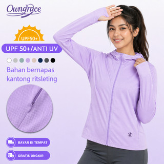 Owngrace Jaket Outdoor & Gym Wanita – Perlindungan UV UPF50+, Ekstra Dingin & Anti Keringat