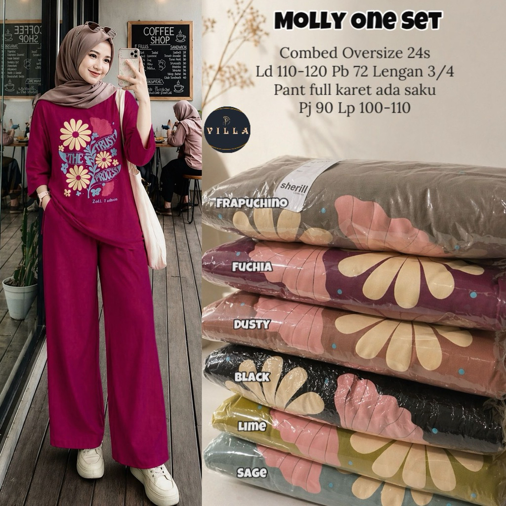 NO CANCEL• Molly One Set by Villa• ชุดกางเกง Combed เท่ๆ ใส่สบาย มีลาย