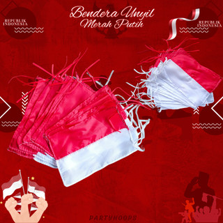 Bendera Motor Merah Putih 20pcs & 10pcs | Bendera Unyil Merah Putih | Dekorasi Hiasan 17 Agustus