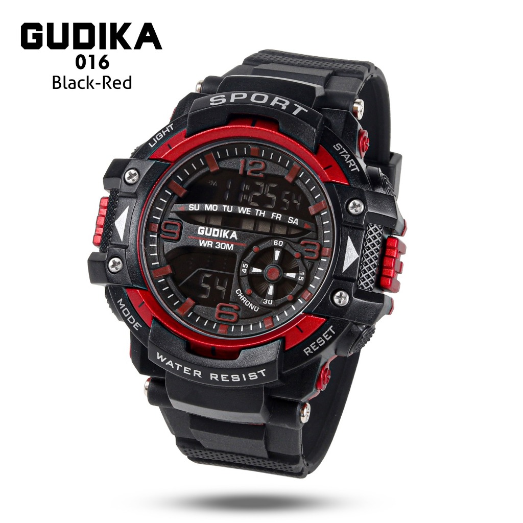 Gudika 016 Digital Rubber Sporty Original นาฬิกากันน้ําสําหรับเด็กผู้ชาย