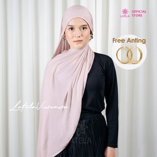 Latela - Hijab Viscose Latela Pashmina Baddie Modal Premium hijab Pashmina viscose rayon Pashmina Shawl Flowy Kerudung Nemplok Hijab Wanita Arabian Hijab Kampus jilbab Latelahijab