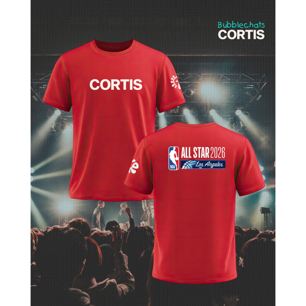 BBC - เสื้อยืด MERCH CORTIS COER - ALL STAR 2026 LOS ANGELES NBA | ลูกบอลคอติสสีเขียวแดง