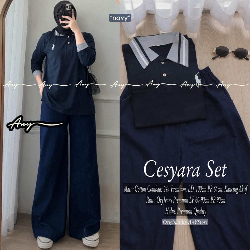 KEMEJA Senca embia melia lesla zidney vidyana cessyara eliana vaoli ferina set by ANY ปักเสื้อสัญลัก