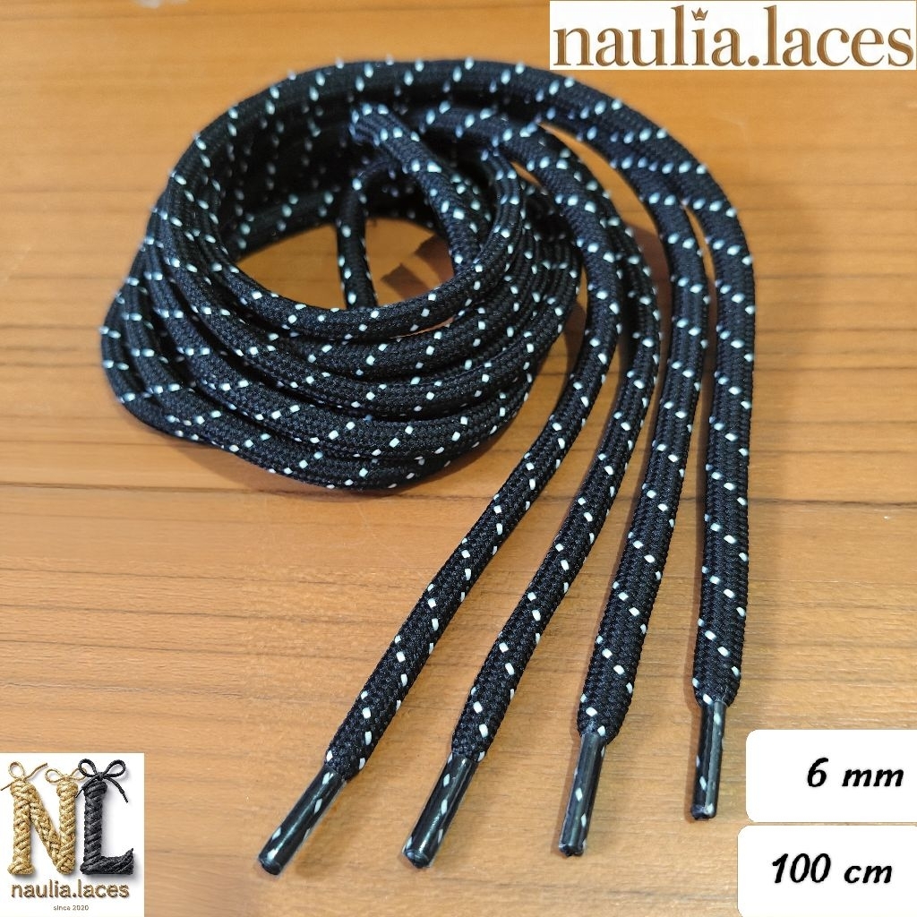 Gemoy เชือกผูกรองเท้าทรงกลม 6mm-100cm