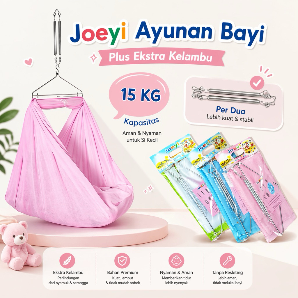 Joeyi Baby Swing 2 Spring มุ้งกันยุง Swing Baby ครบชุด