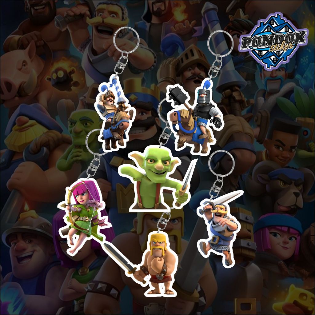 GANTUNGAN CLASH ROYALE CLAN GAME CHARACTER พวงกุญแจและฟรี CUSTOM ฟรี REQUESTS OTHER CHARACTERS ACRYL