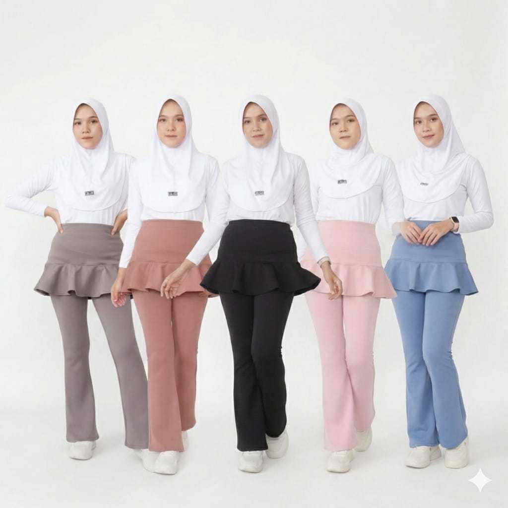 มุสลิมผู้หญิง Cutbray กระโปรงกางเกงกีฬา OUTFIT Sporty ยิมนาสติกวิ่ง Zumba โยคะ Padel