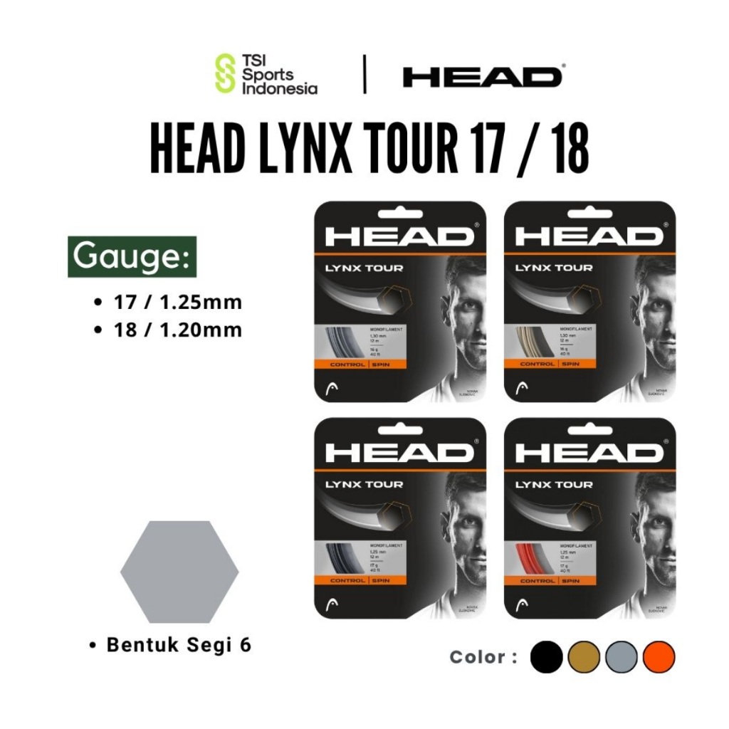 HEAD LYNX TOUR 17/18 สายเทนนิส Original