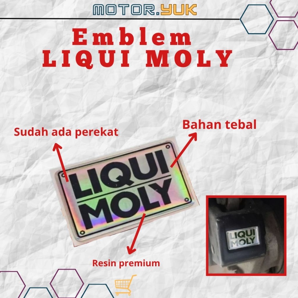 Emblem LIQUI MOLY สติ๊กเกอร์เรซิ่นพรีเมี่ยม liqui moly