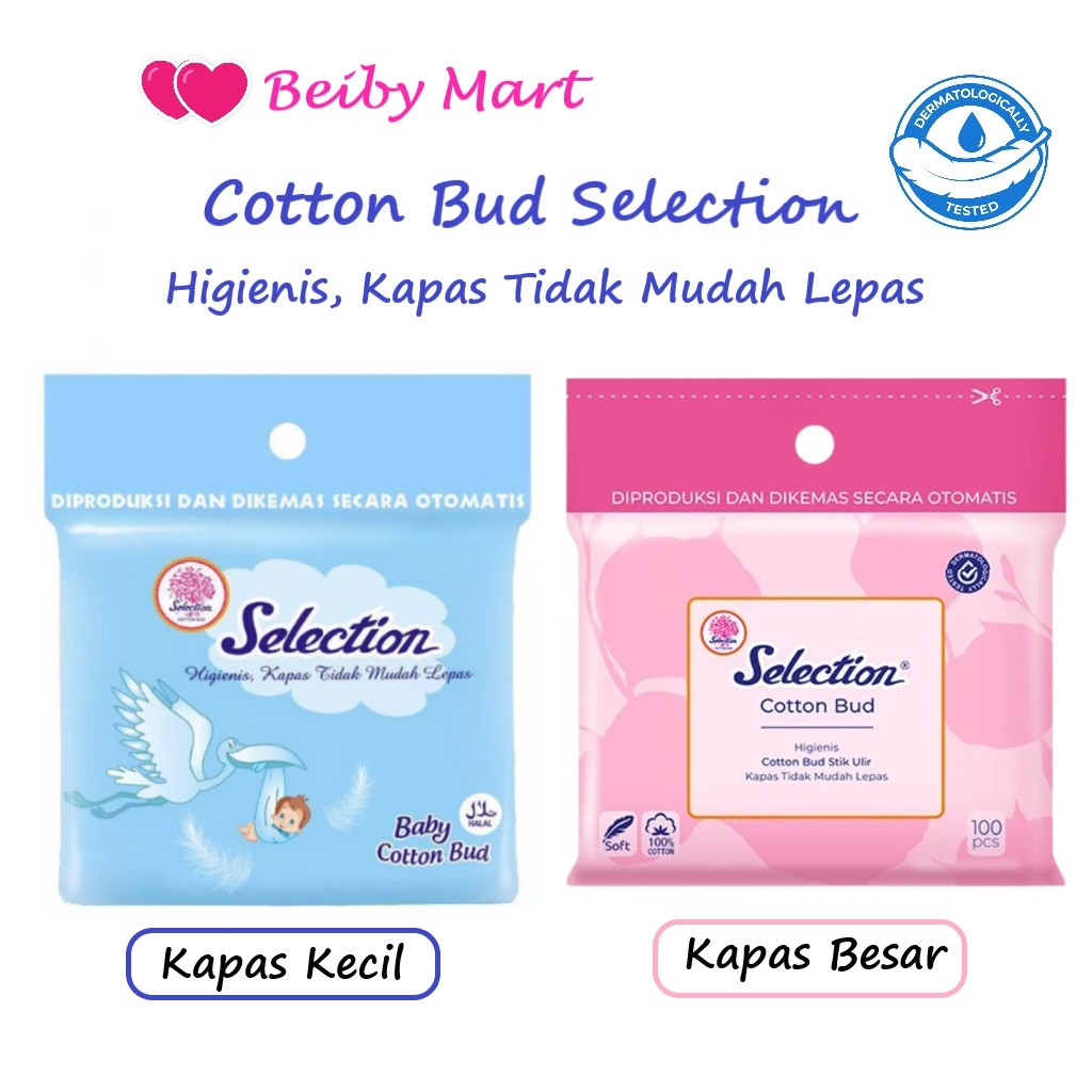 Cotton Bud SELECTION เนื้อหา 100 ชิ้น / Cotton Pentol / Cotton Lidi