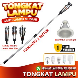 Tongkat Pengganti Lampu Panjang 2 Meter 2m Gala Stick Stik Downlight