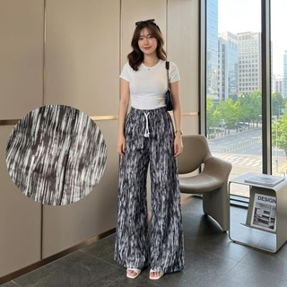 Celana Panjang Wanita Everyday Pants Kulot Motif Kayu Bahan Halus Nyaman dipakai