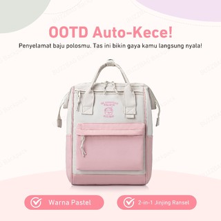 BUZZBAG - ransel sekolah wanita tas sekolah korean style Ransel Perjalanan Seni Siswa Sekolah wanita import korea SMA Muda Modis Jepang dan Korea Kasual Kanvas tas ransel wanita ransel wanita backpack wanita backpack lucu korea