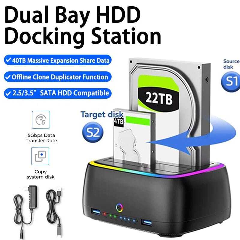 HDD Docking 40 TB RGB