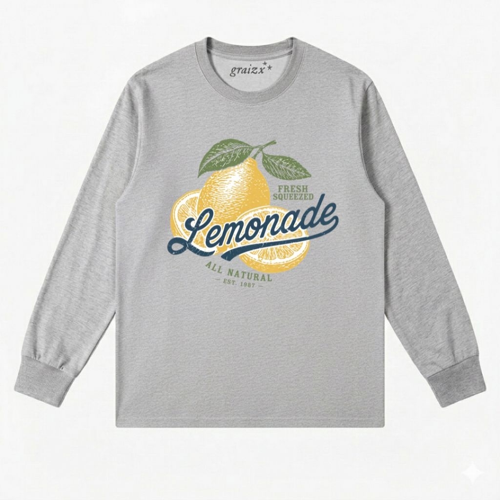 Graizx - เสื้อแขนยาว Lemonade Light Grey