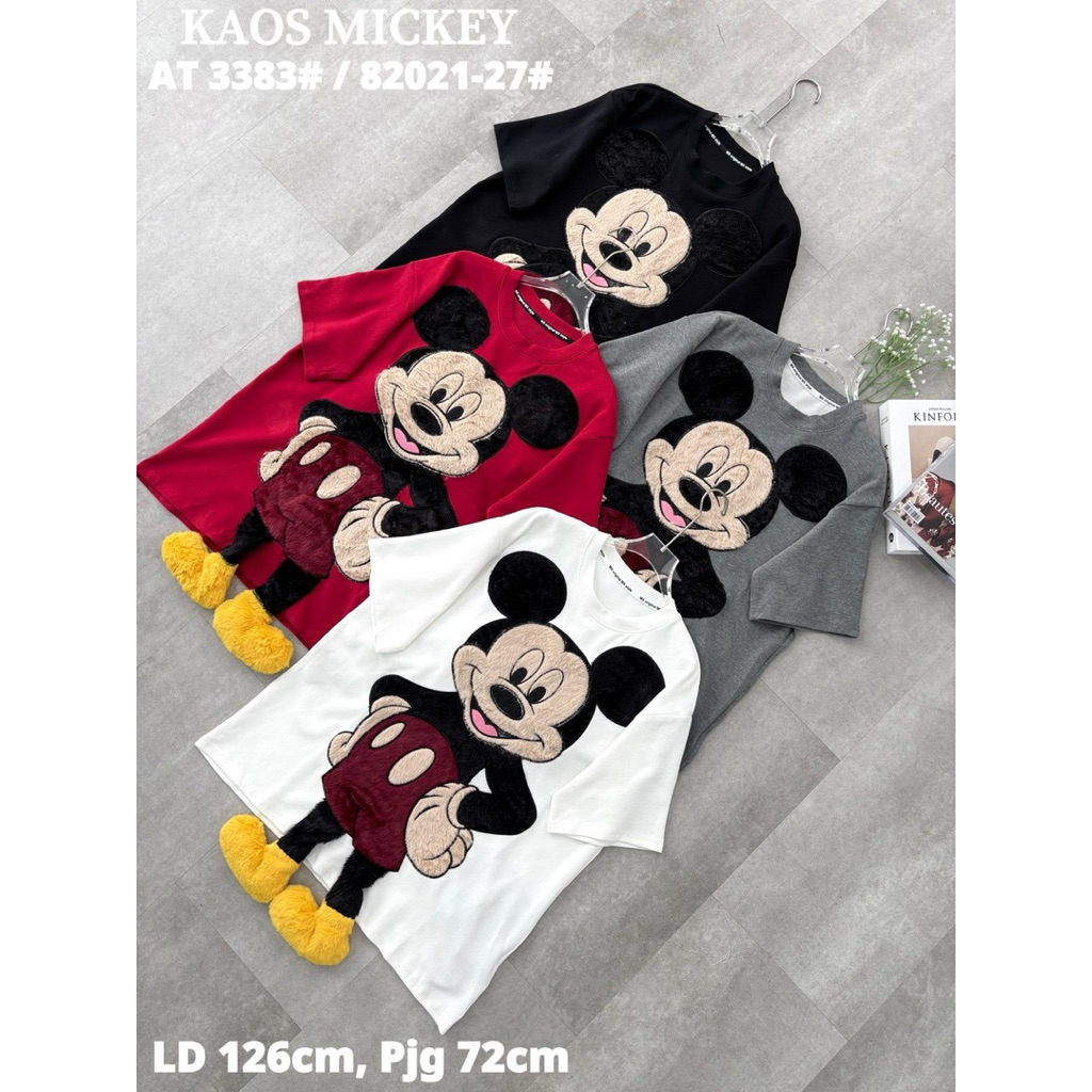 AT3383 IMPORTED PREMIUM MICKEY 3D TOP เสื้อยืด