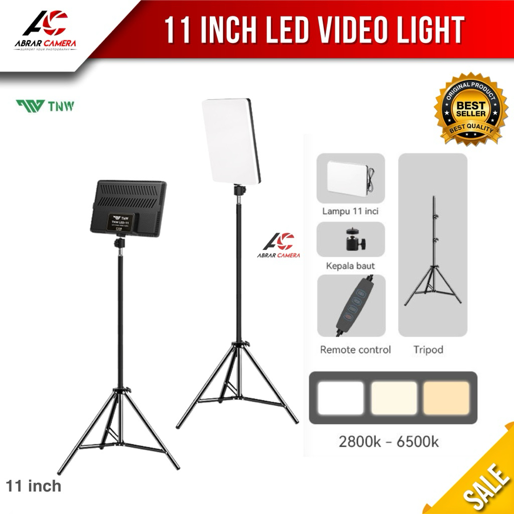 TNW LED Video Light 11 นิ้ว + ขาตั้งกล้อง, ไฟสตูดิโอ / แสงสําหรับ Live &