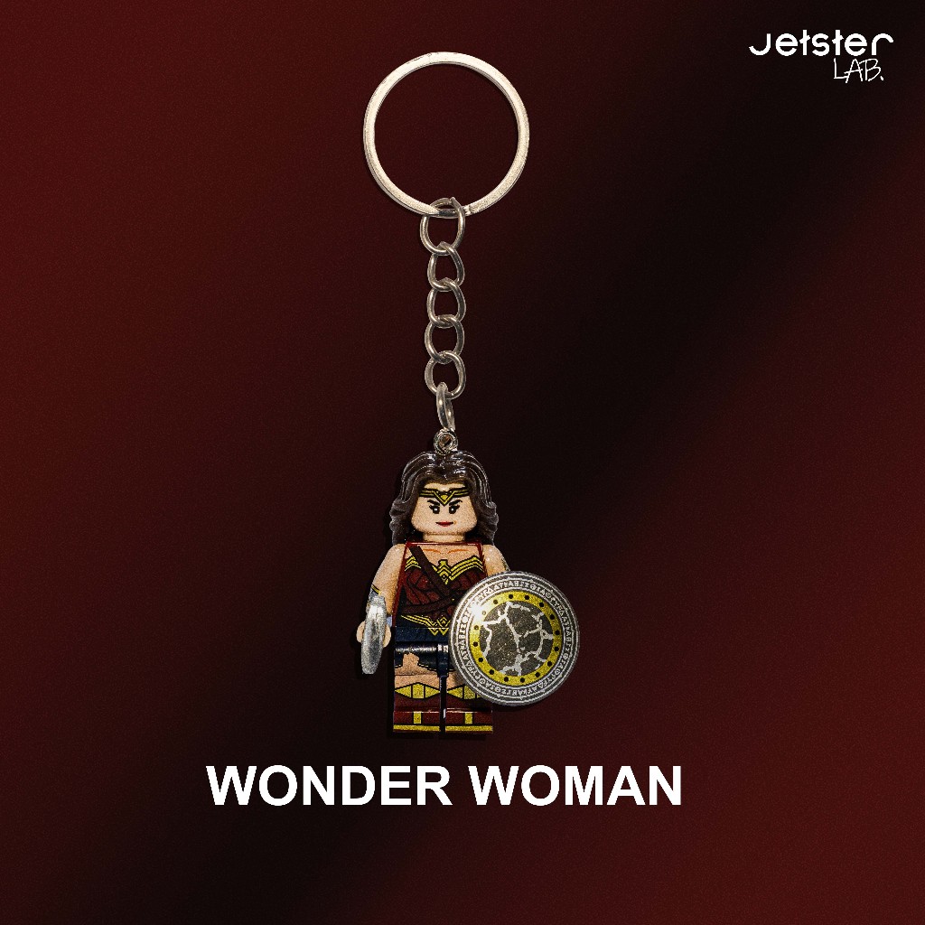 GANTUNGAN Jetster Lab พวงกุญแจ Wonder Woman รูปพวงกุญแจ DC อุปกรณ์เสริม