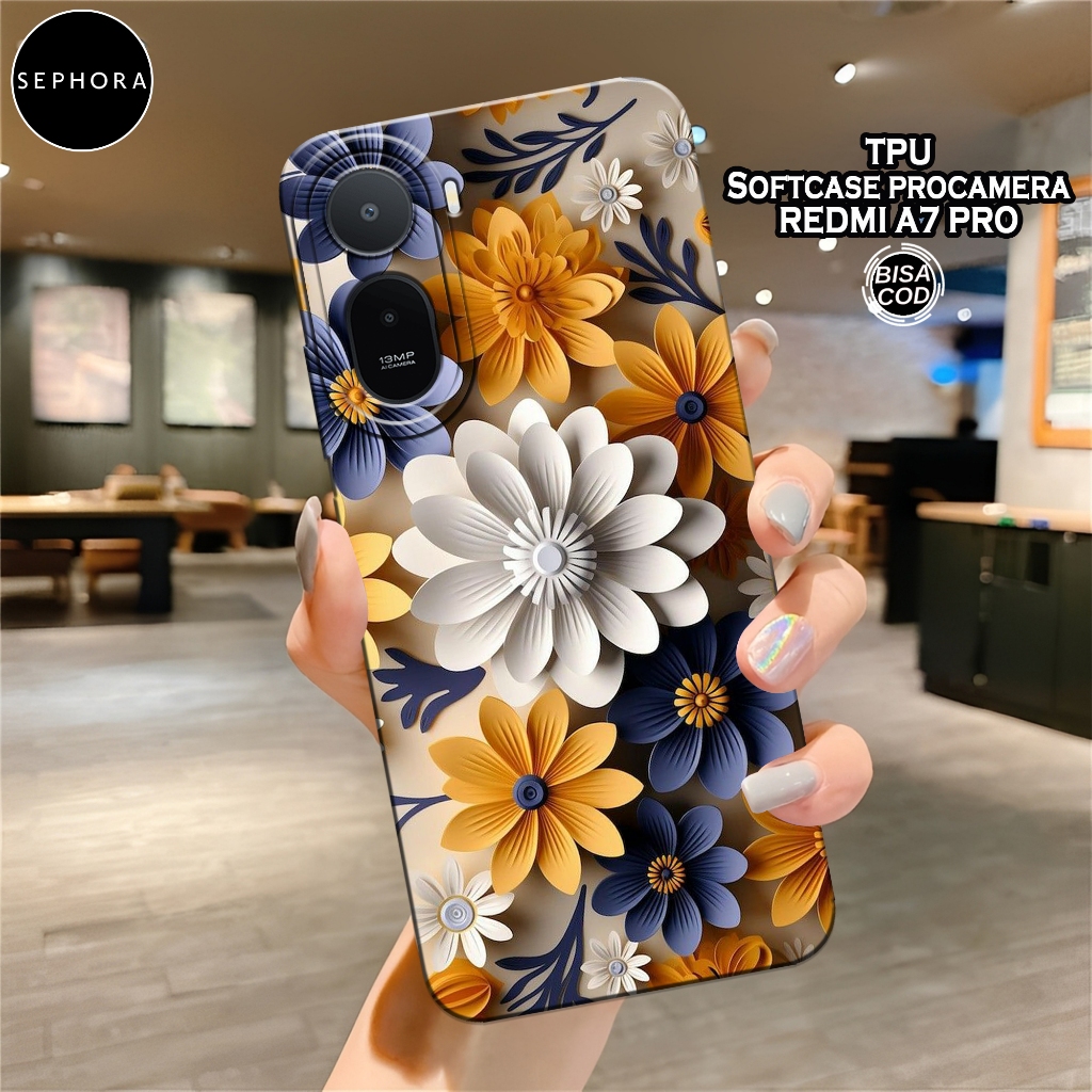 เคส HP ล่าสุด Redmi A7 Pro 2026 - เคสดอกไม้แฟชั่น - เคส Redmi A7 Pro 2026 Softcase - เคสกล้อง Pro - 