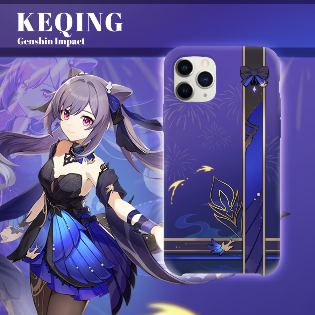 เคสโทรศัพท์ลายแนวตั้ง HP Keqing Genshin Impact: ปลอก Keqing สําหรับโทรศัพท์ทุกประเภท