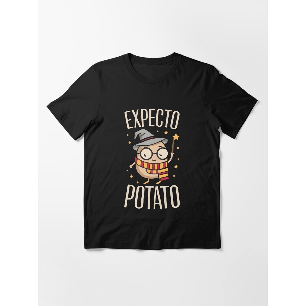 เสื้อยืด Harry Potter Expocto Potato Wizard ตลก Essential