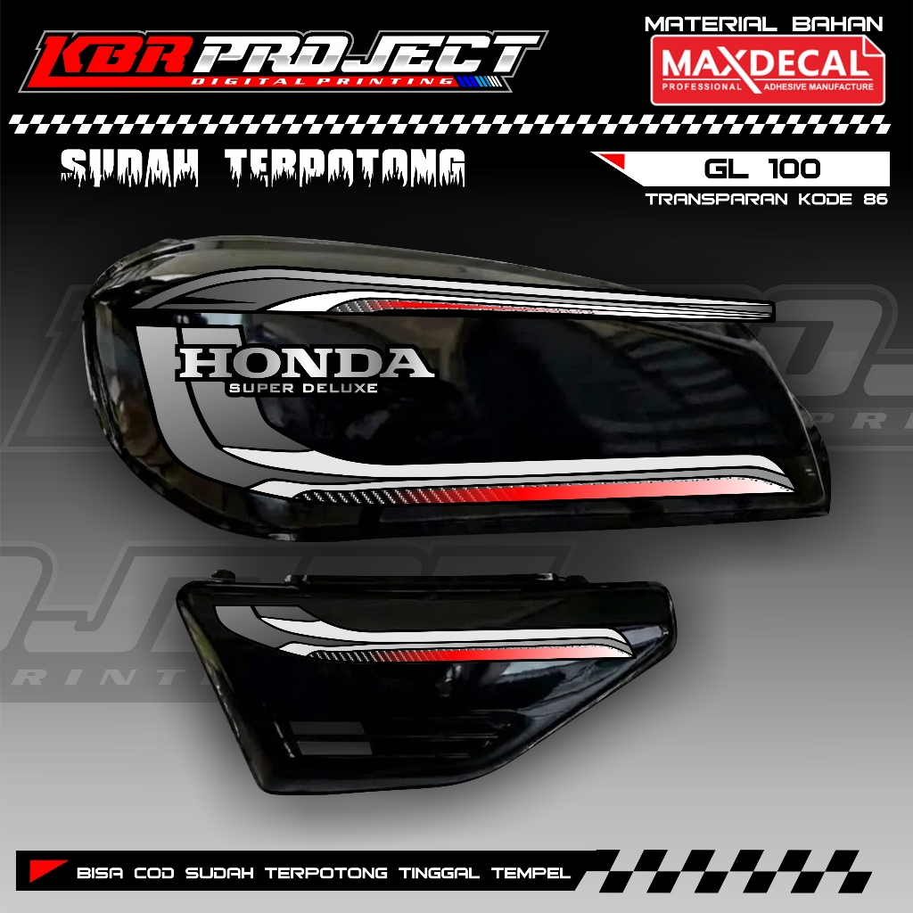 GL 100 Striping Transparent UV Sticker Variation รหัส GL100 86 ALREADY CUT