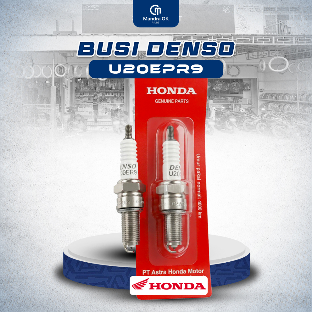 DENSO U20EPR9 SPARK PLUG (Karisma Supra-X 125 Blade Vario Beat Jupiter-MX Vixion Nmax Xeon Nmax Satria-FU)