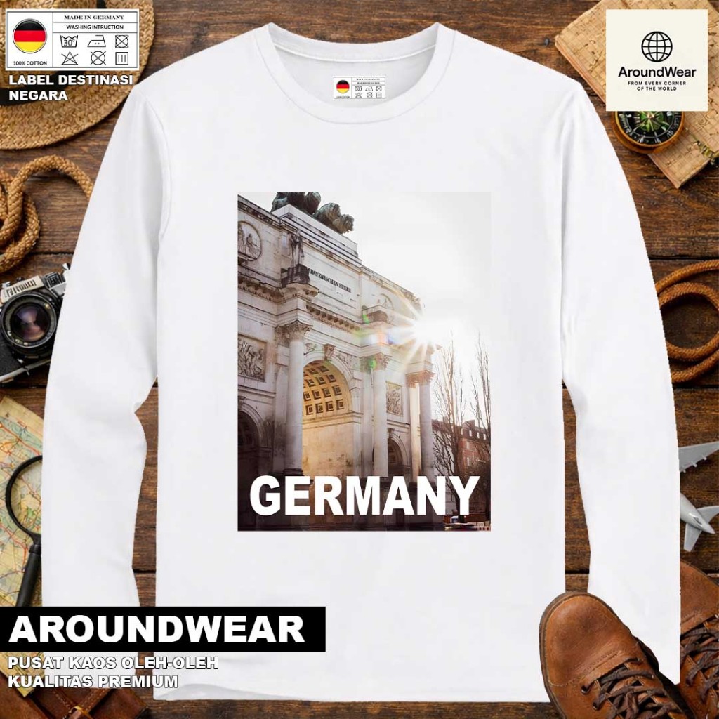 เสื้อยืด LONG-SLEEVED BY GERMANY 19 พร้อมแท็ก ASAL GERMANY SOUVENIR ของขวัญพรีเมี่ยม