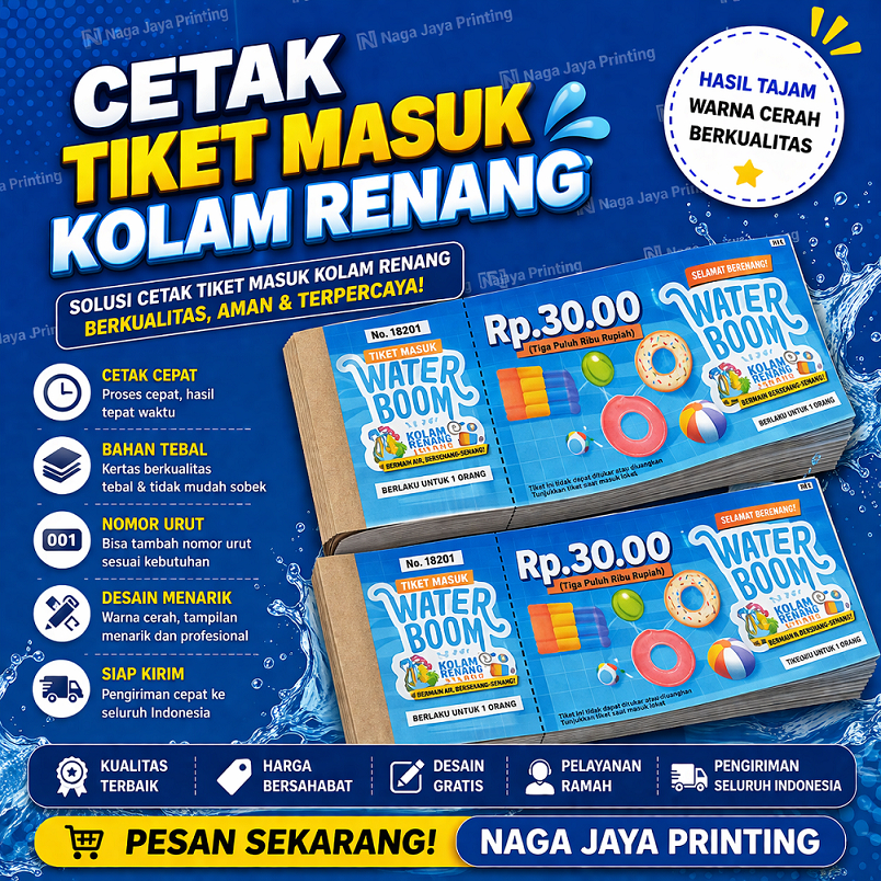 สระว่ายน้ําพิมพ์ลาย ENTRANCE TICKETS / สระว่ายน้ํา TICKETS