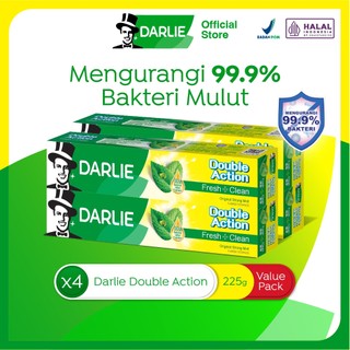 DARLIE Double Action Pasta Gigi 225 gr - Value Pack Isi 4 Pcs - (Variasi)