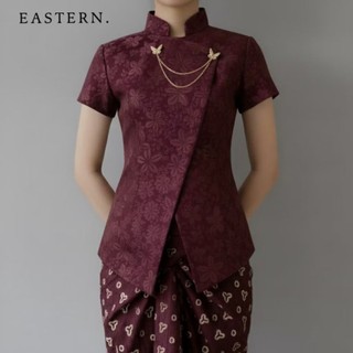 Kebaya Janggan Pendek Fukuro Jacquard (free bross) | Atasan Brokat Modern Baju Kondangan Wanita