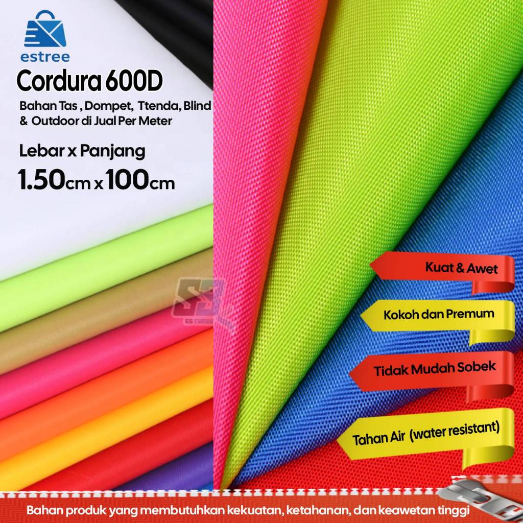 TENDA Cordura Condura ผ้ากันน้ําหนารูปแบบเมตรผ้าไนลอนสําหรับกระเป๋าและเต็นท์กันน้ําฝนและฝุ่นหนาทําความสะอาดง่ายสีดําราคาขายดี