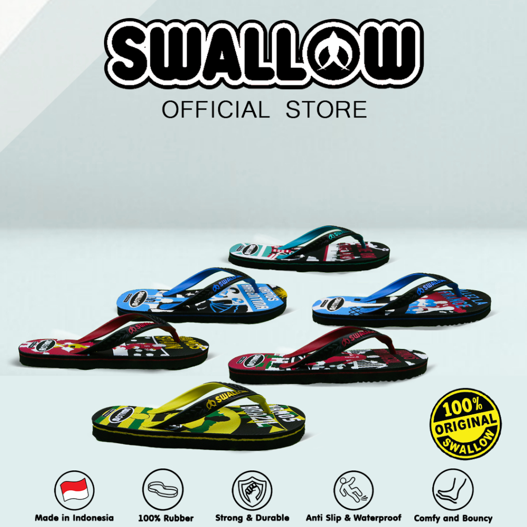 รองเท้าแตะ Swallow Futbol – รองเท้าแตะยางผู้ชาย กันลื่น สบาย น้ําหนักเบา