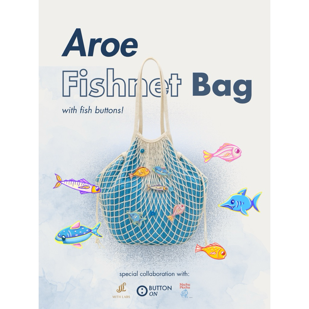 Aroe Fishnet Bag - Button On Collaboration Special with Machu Picchu and Mith Labs