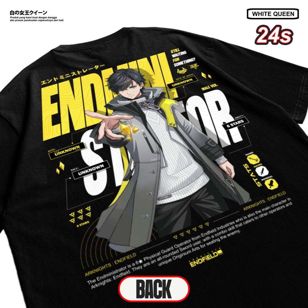 White Queen / Arknights: Endfield / Cotton 24s Endministrator เสื้อยืด