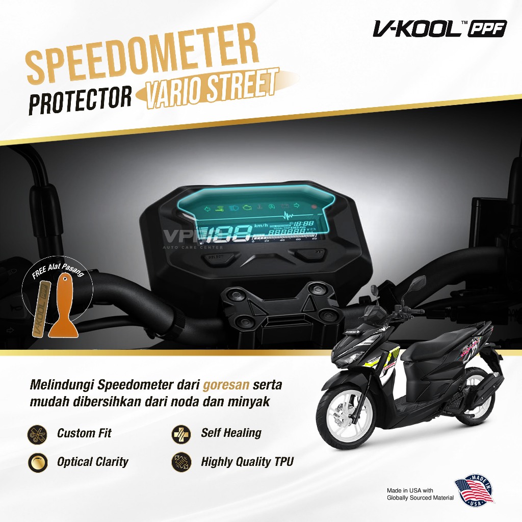 VKOOL PPF Speedometer สําหรับ Honda Vario Street Motorcycle / Anti-Scratch Motorcycle