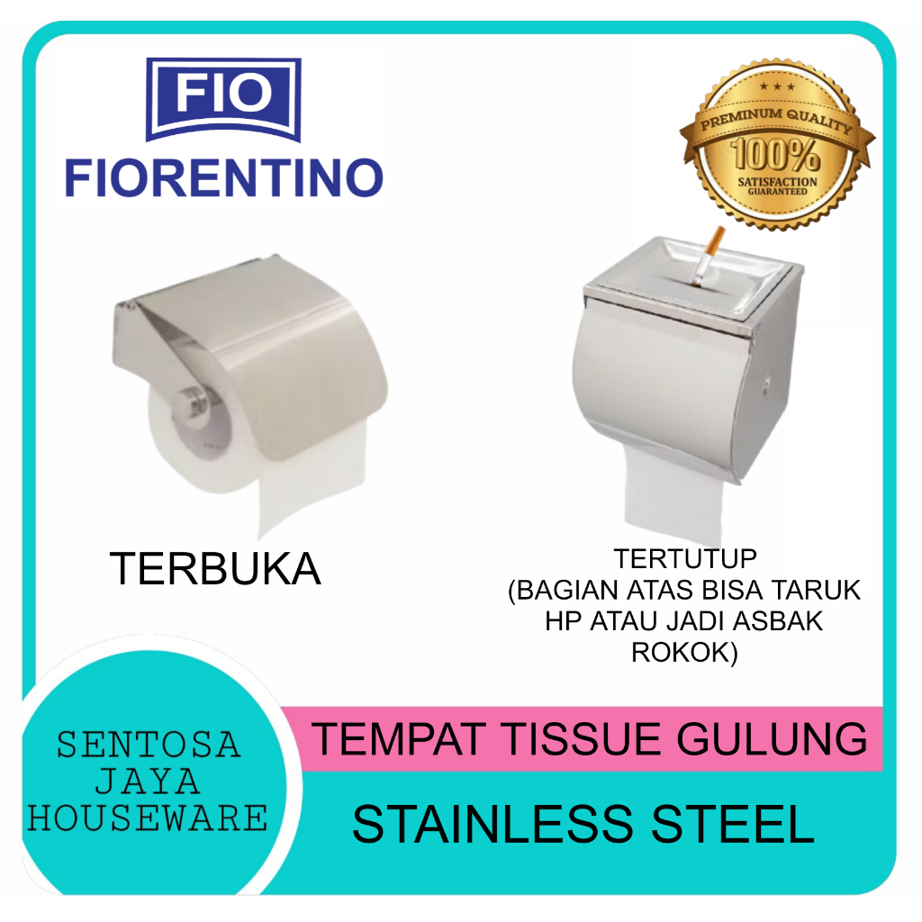 FORENTINO STAINLESS STEEL TISSUE ROLL HOLDER / FIORENTINO STAINLESS STEEL TISSUE ROLL HOLDER