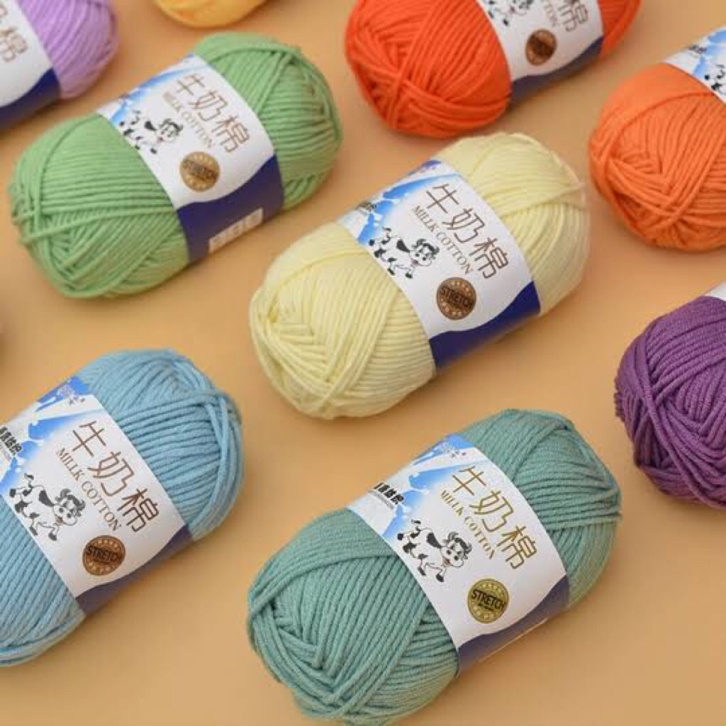 KATUN MILK cotton 5 PLY ไหมพรมถักพรีเมี่ยม / เส้นด้ายฝ้ายนม 5 PLY
