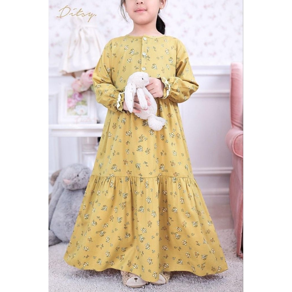 [SIZE 2] Little Miori Mustard by Ditsy Childrens Daster